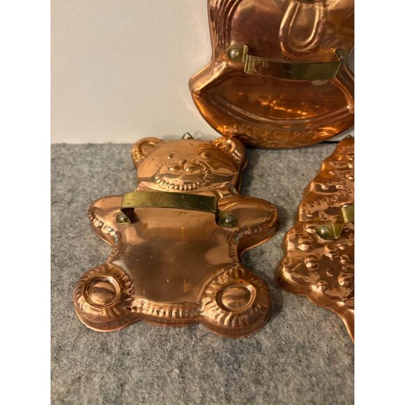 Set of 3 Vintage Hi-Mark Copper Cookie Cutters  # 3020 - Picture 3 of 5
